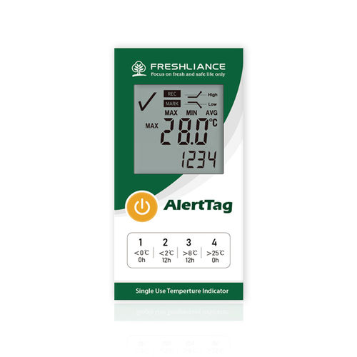 Indicateur contrôleur de température - AlertTag T10 - Zhengzhou Freshliance Electronics Corp.,Ltd - affichage LCD / portable / avec alarme