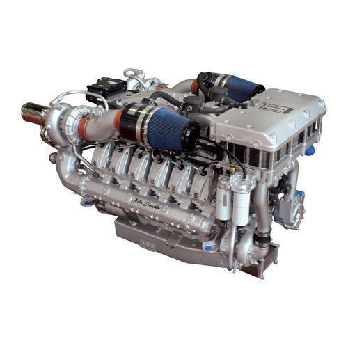 Moteur diesel - V1312C2 MSD - Isotta Fraschini Motori spa - à 12 cylindres / à injection haute pression / pour applications marines
