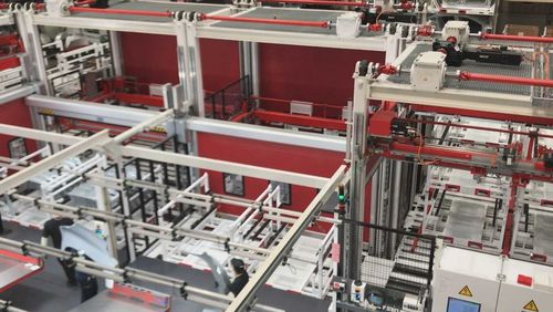 Palettiseur crémaillère - NSM MAGNETTECHNIK GmbH - avec empileuse / de manutention / de transport