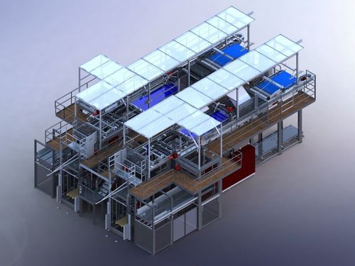 Ligne de palettisation et d'emballage - NSM MAGNETTECHNIK GmbH