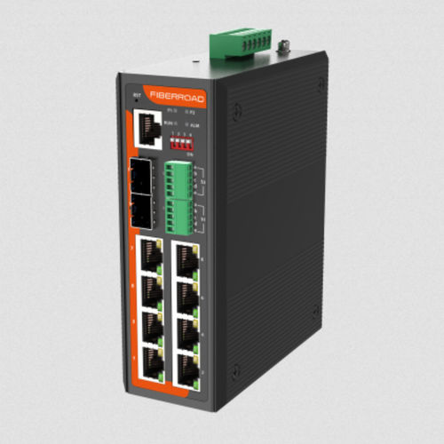 Commutateur Ethernet intelligent - FR-7M3408S - Fiberroad Technology - 12 ports / série / sur rail DIN