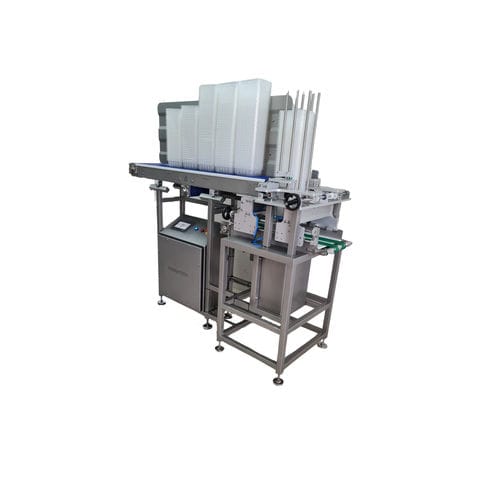Dépileur de barquettes - BDN-80 - BESATECH Food Processing Machines - pour l'industrie agroalimentaire / contrôlé par PLC / entièrement automatique
