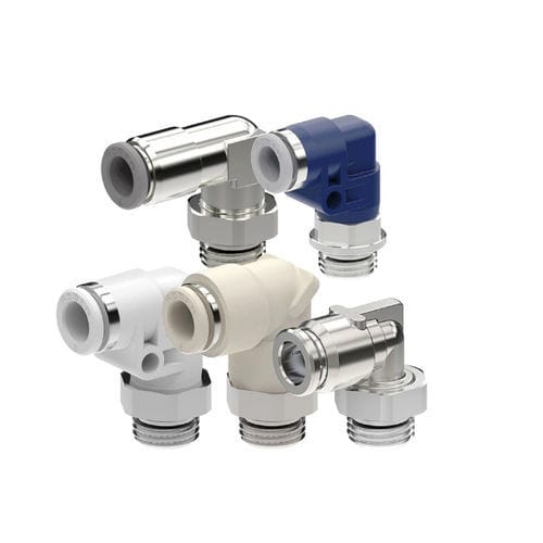 Raccord hydraulique - ELSA - AVS Römer - push-in / coudé à 90° / en plastique