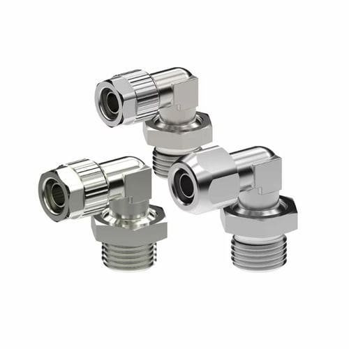 Raccord hydraulique - AVS Römer - rapide / coudé à 90° / en laiton nickelé