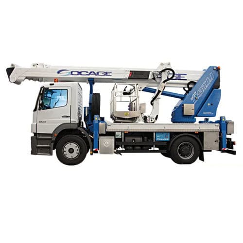 Nacelle télescopique montée sur camion - ForSte 39TJJ - Socageworld - hydraulique / électrique / pour usage extérieur