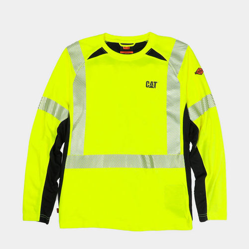T-shirt de travail - 1630007 series  - Caterpillar workwear - en aramide / pour homme / jaune
