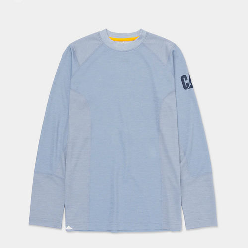 T-shirt de travail - 1010228 series  - Caterpillar workwear - en polyester / pour femme / bleu