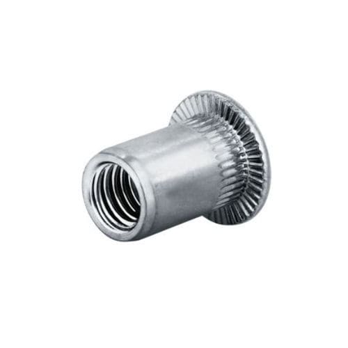 Écrou moleté - 7551010001-74 - Goebel Group - à sertir en aveugle / en inox / à tête plate