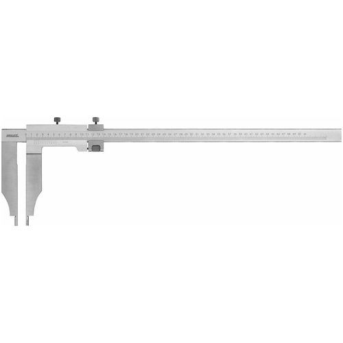 Pied à coulisse à vernier - 415186 - HOLEX - en inox / de grande taille / avec bec réglable