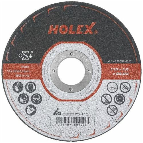 Disque à tronçonner pour acier inoxydable - 563575 - HOLEX - en acier / fin