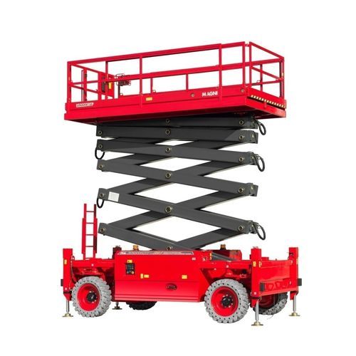 Nacelle élévatrice à ciseaux pour terrain difficile - ES2223RTP - Magni Telescopic Handlers - sur roues / hydraulique / électrique
