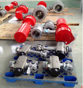 Actionneur de vanne pneumatique - VSF - pneumaticairactuator.com - rotatif / système manivelle-cadre / simple effet