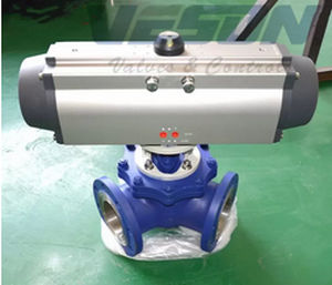 Actionneur de vanne pneumatique - VS-105DA-3P - pneumaticairactuator.com - rotatif / double effet / à trois positions