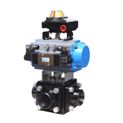 Vanne à boisseau sphérique - pneumaticairactuator.com - pneumatique / de mélange / d'isolement