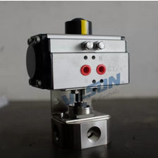 Vanne à boisseau sphérique - VS-063DA - pneumaticairactuator.com - pneumatique / pour air / en acier inoxydable