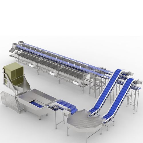 Calibreur pour aliments congelés - PRSG-FFG - Arde Makine San. ve Tic. Ltd. Şti. - pour poisson / à bande / avec convoyeur