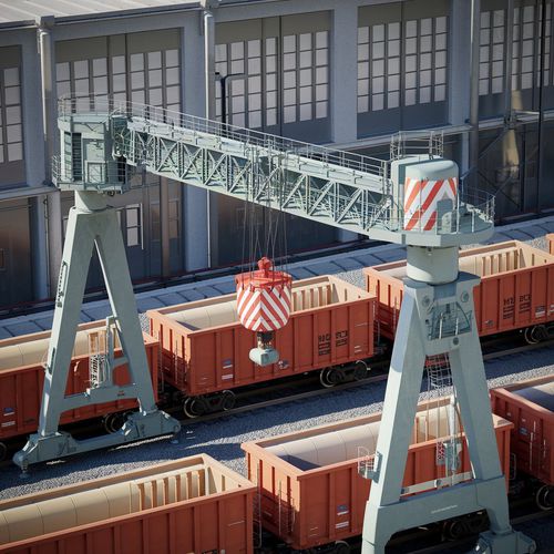 Portique sur rail - EX'M - pour container / de déchargement de navire / pour fortes charges