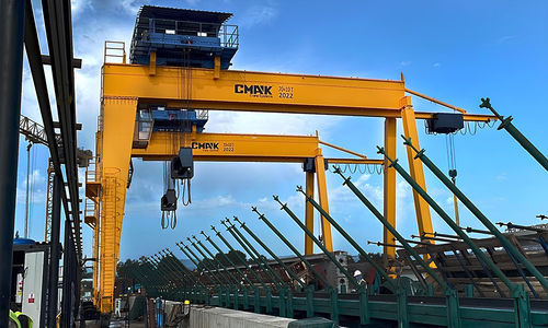 Portique sur rail - CMAK Crane Systems - pour container / pour chantier de préfabriqués / pour métro
