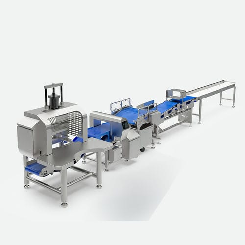 Ligne de démoulage pour l'industrie agroalimentaire - TEMIC S.L.U. - semi-automatique / avec détecteur de métaux / avec trieuse pondérale