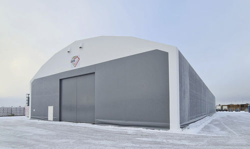 Hangar permanent - 25  - Finest-Hall Factory OÜ - non-combustible / avec revêtement en PVC