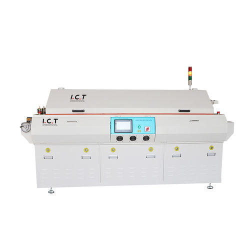 Four de brasage tendre par refusion - T series - Dongguan ICT Technology Co.,Ltd - contrôlé par PLC / pour PCB / multizone