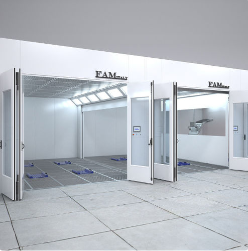 Cabine de peinture à circuit fermé - FAM srl - pour véhicules / sur mesure / à ventilation verticale