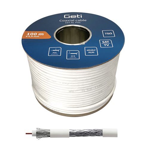 Câble électrique RF - 107AL  - GETI - coaxial / blindé / ruban