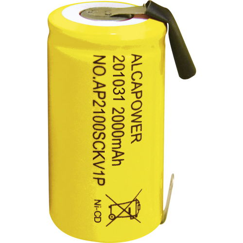 Batterie Ni-Cd - AP2100SCKV1P - Alcapower - cylindrique / 12 V