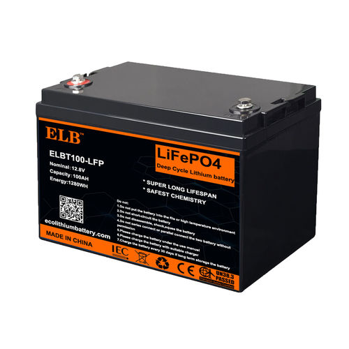 Batterie lithium-ion - ELBT100-LFP - ELB Energy Group - rectangulaire / 12 V / IEC