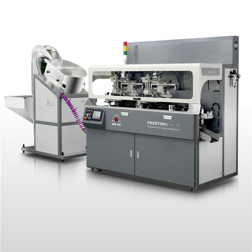Sérigraphieuse entièrement automatique - SZD-107 - Shenzhen xinzhong plastic - à 3 couleurs / à 4 couleurs / à 5 couleurs