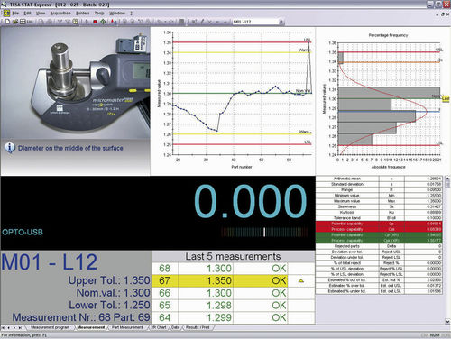 Logiciel statistique - STAT-EXPRESS - TESA Technology - de mesure / de commande / de calcul