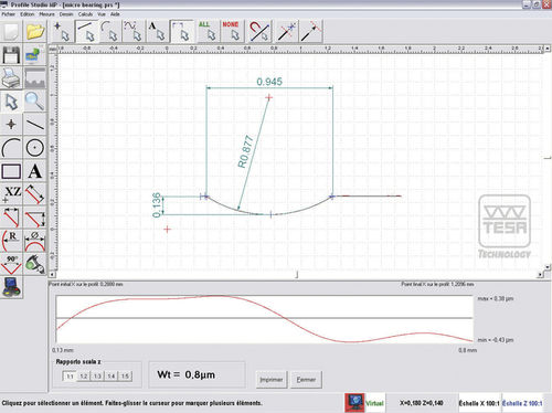 Logiciel de visualisation - PROFILE STUDIO - TESA Technology - de mesure / de base de données ODBC / de création