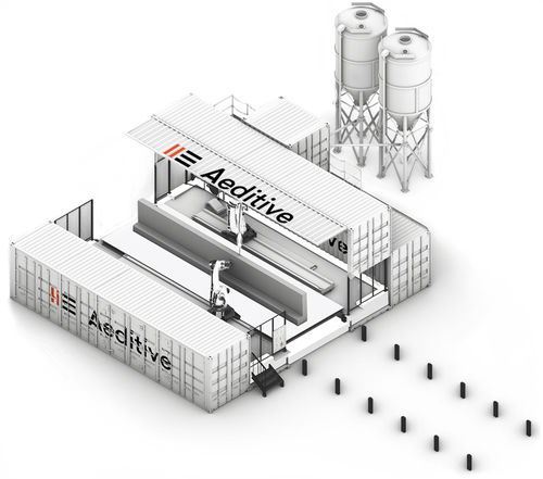 Imprimante 3D robotisée - Aeditor - Aeditive GmbH - de béton / pour la construction / à jet de matière