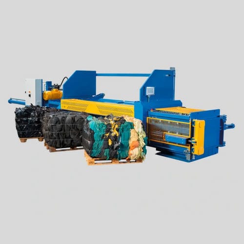 Presse à balles pour déchets - IP 42F series - I-COMPACT - pour textiles / pour pneus / horizontale