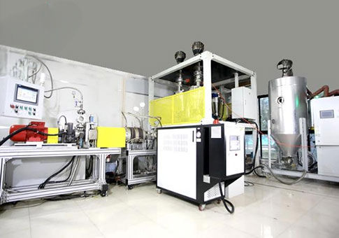 Ligne d'extrusion double vis - ETPU  - Feininger (Nanjing) Energy Saving Technology Co., Ltd. - à haut débit / contrôlée par PLC / de plaques en matières plastiques