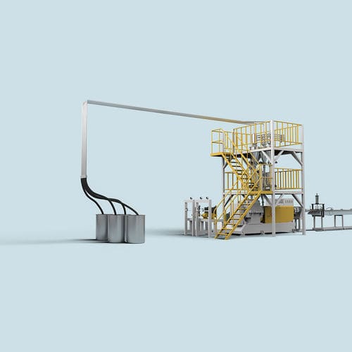 Ligne d'extrusion double vis - PS Skirting line - Feininger (Nanjing) Energy Saving Technology Co., Ltd. - monocouche / à haut débit / compacte