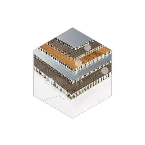 Panneau sandwich en nid d'abeille - HPL - Alucel - face en stratifié plastique / mur