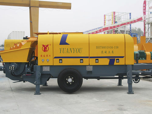 Pompe à béton montée sur remorque - HBTS series - Shandong Yuanyou Heavy Industry Science&Technology Co., Ltd. - pour chantier