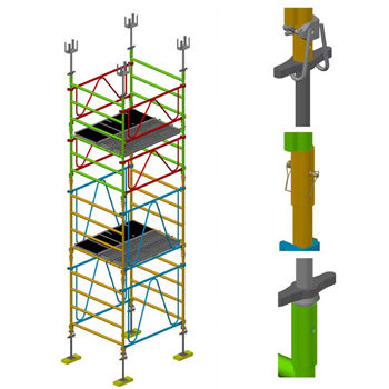Tour d'échafaudage fixe - SHORING TOWER D - DACAME, S.L. - de façade / modulaire