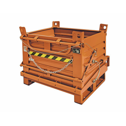 Benne à déchets en acier galvanisé - SL154 series  - Justrite Italia SRL - pour chariot élévateur