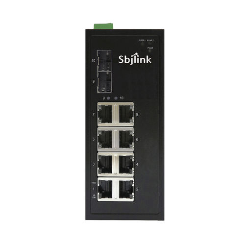 Commutateur Ethernet non administrable - RPT-1010G-2F-X2 - Sbjlink/Subject Link Inc. - 10 ports / Gigabit Ethernet / sur rail DIN