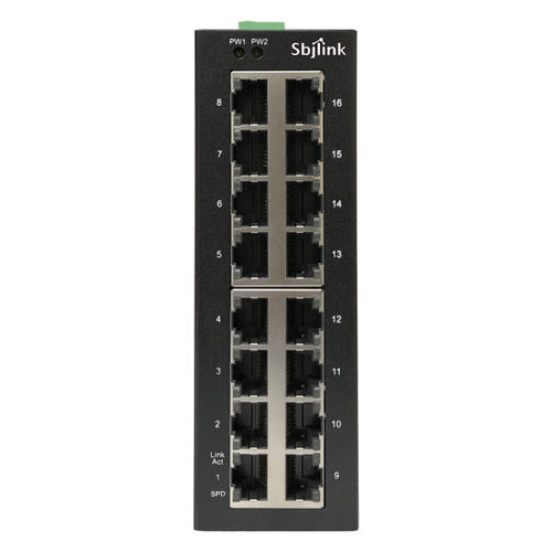 Commutateur Ethernet non administrable - RPT-1016G-X2 - Sbjlink/Subject Link Inc. - 16 ports / Gigabit Ethernet / sur rail DIN