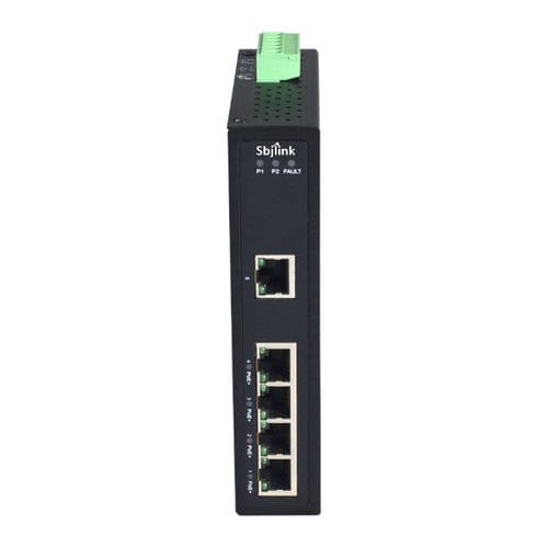 Commutateur Ethernet non administrable - RPT-1005GP-X4 - Sbjlink/Subject Link Inc. - 5 ports / Gigabit Ethernet / sur rail DIN