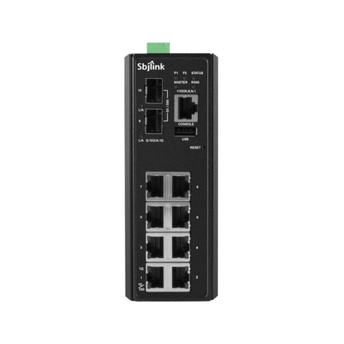 Commutateur Ethernet administrable - RPT-2010X-2F-X4 - Sbjlink/Subject Link Inc. - 10 ports / Gigabit Ethernet / sur rail DIN