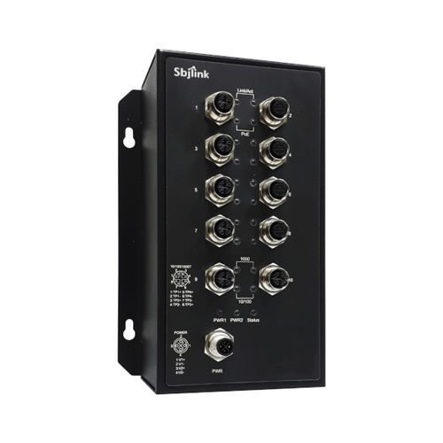 Commutateur Ethernet non administrable - RPT-M1810GP-T-X2 - Sbjlink/Subject Link Inc. - 10 ports / Gigabit Ethernet / sur rail DIN