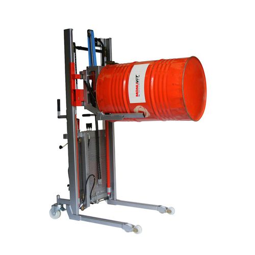 Basculeur hydraulique - LEV600-p20 - Manuvit - de fût / pour chariot élévateur