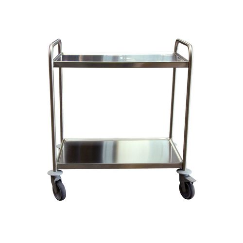 Chariot de transport - Manuvit - en acier inoxydable / en polyuréthane / 2 niveaux