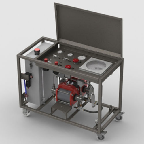 Unité de test en pression pour atelier - BMS - RESATO High Pressure Technology - mobile / actionnée par air