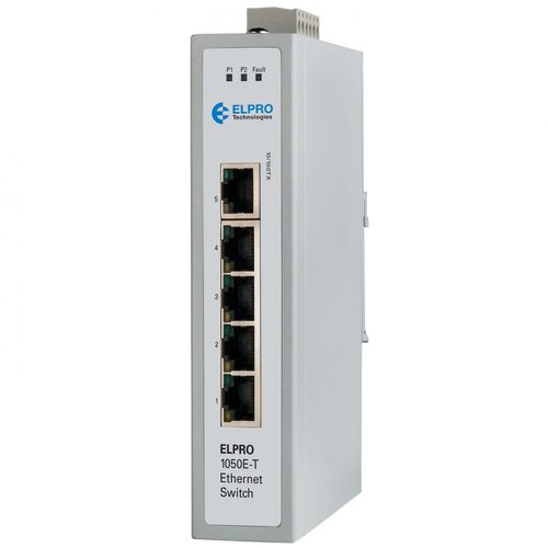 Commutateur Ethernet non administrable - 1050E-T - ELPRO Technologies - 5 ports / 10/100BaseT(X) / sur rail DIN