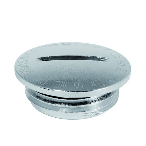 Bouchon rond - V102-1xxx-zz-EX series - Jacob GmbH - fileté / en laiton nickelé / pour zones dangereuses